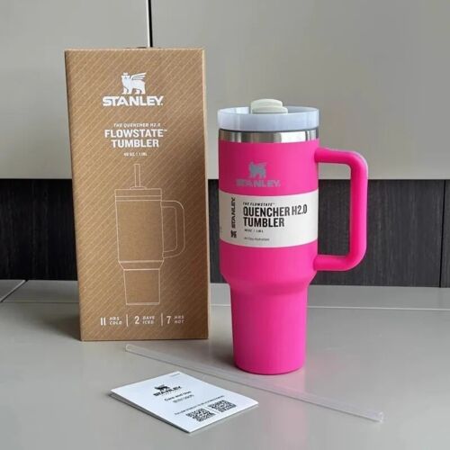 Winter Stanley Quencher H2.0 FlowState Tumbler 40oz Cup 1.2L With box