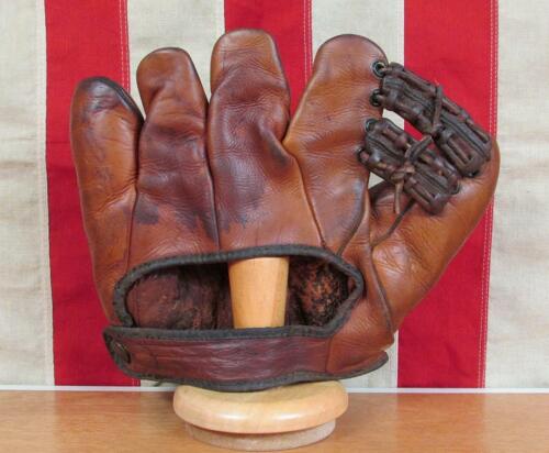 Vintage 1920s Goldsmith Leather Catchers Mitt Baseball Glove Hank Gowdy  Antique